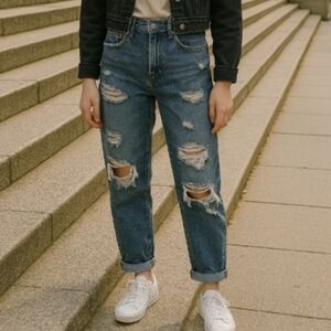 3/$20! Garage Mom Fit Distressed Jeans